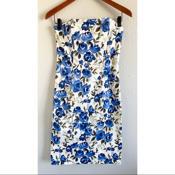 Jessica McClintock Dresses & Skirts - Jessica McClintock for Gunne Sax Blue Floral Dress